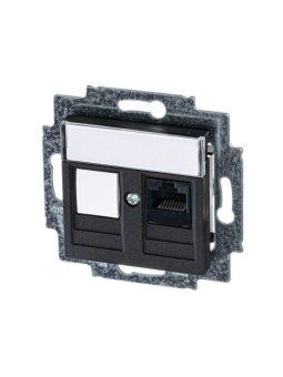 розетка компьютерная levit rj45 кат.5e с заглушкой антрацит abb 2chh295117a6063 от магазина Штепсель и батарейка. - фото_2