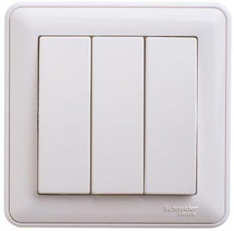 выключатель 3-кл. сп w59 10а ip20 10ax в сборе бел. se vs0510-351-18 от магазина Штепсель и батарейка.
