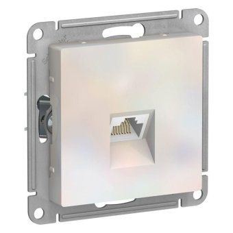 розетка компьютерная atlasdesign rj45 кат.6a механизм жемчуж. se atn000486 от магазина Штепсель и батарейка.