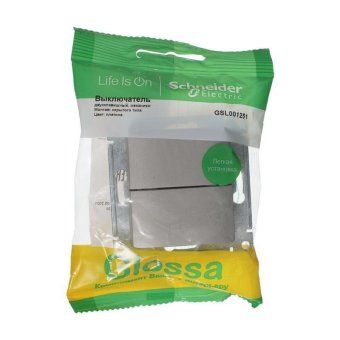 выключатель 2-кл. сп glossa 10а ip20 (сх. 5) 10ax механизм платина se gsl001251 от магазина Штепсель и батарейка. - фото_3