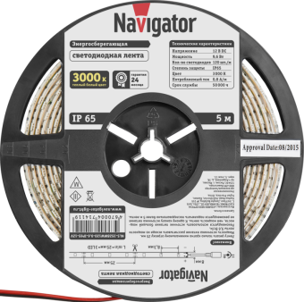 лента светодиодная 71 411 nls-3528ww120-9.6 ip65 12b r5 9.6вт/м (уп.5м) navigator 71411 от магазина Штепсель и батарейка. - фото_3