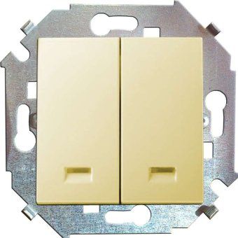 выключатель 2-кл. сп simon 15 16а ip20 с подсветкой винтов. зажим механизм сл. кость simon 1591392-031 от магазина Штепсель и батарейка.
