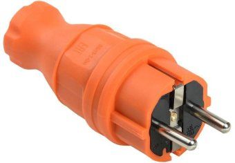 вилка прямая омега вбп3-1-0м ip44 каучук оранж. iek pkr01-016-2-k09 от магазина Штепсель и батарейка. - фото_2