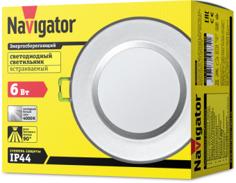 светильник светодиодный 94 834 ndl-p1-6w-840-sl-led 6вт 4000к (аналог r63 60вт) navigator 94834 от магазина Штепсель и батарейка.