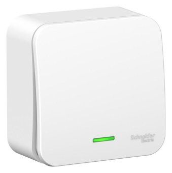 выключатель 1-кл. оп blanca 10а ip20 (сх. 1) 250в с подсветкой с изолир. пластиной бел. se blnva101111 от магазина Штепсель и батарейка.