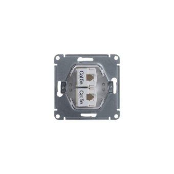 розетка компьютерная 2-м glossa rj45 кат.5e механизм бел. se gsl000185kk от магазина Штепсель и батарейка. - фото_6