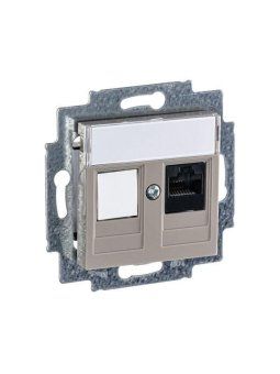 розетка компьютерная levit rj45 кат.5e с заглушкой кофе макиато abb 2chh295117a6018 от магазина Штепсель и батарейка. - фото_2