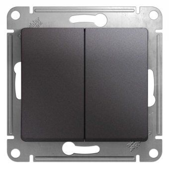 выключатель 2-кл. сп glossa 10а ip20 (сх. 5) 10ax механизм графит se gsl001351 от магазина Штепсель и батарейка.