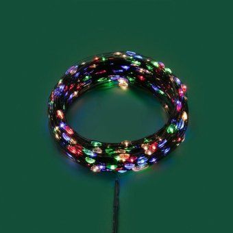 гирлянда светодиодная роса с контроллером 30м 300 led мультиколор ip20 230в зел. провод neon-night 303-279 от магазина Штепсель и батарейка. - фото_2