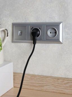 розетка brite рюш11-1-бра 16а с usb a+c 18вт с заземл. защ. шторки механизм алюм. iek br-r14-16-u22-018-k47 от магазина Штепсель и батарейка. - фото_7