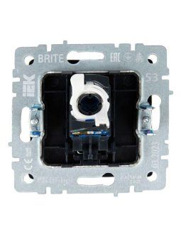 розетка компьютерная сп rj45 кат.5e brite рк10-брг механизм графит iek br-k10-1-k53 от магазина Штепсель и батарейка. - фото_4