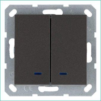 выключатель 2-кл. 10а ip20 с подсветкой механизм мокко jasmart g3023nz от магазина Штепсель и батарейка.