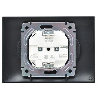 розетка 2-м skandy 10а без заземл. без защ. шторок в сборе sk-r10bl черн. iek sk-r20-10-k02-f от магазина Штепсель и батарейка. - фото_6