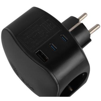 разветвитель 3-м sp-3e-3usbac-b + 3 usb a+c с заземл. со шторками 16а чер. эра б0069082 от магазина Штепсель и батарейка. - фото_7