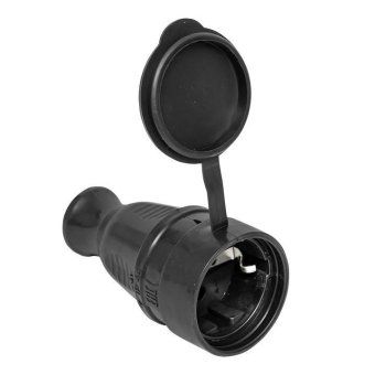 розетка переносная 16а ip44 230в 2p+pe с защ. крышкой каучук proxima ekf rps-012-16-230-44-r от магазина Штепсель и батарейка. - фото_4