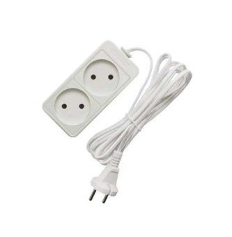 удлинитель 2х3м без заземл. 10а ip20 2.2квт пвс союз 481s-1203 от магазина Штепсель и батарейка.
