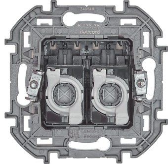 розетка компьютерная 2-м inspiria rj45 кат.5e utp сл. кость leg 673836 от магазина Штепсель и батарейка. - фото_3