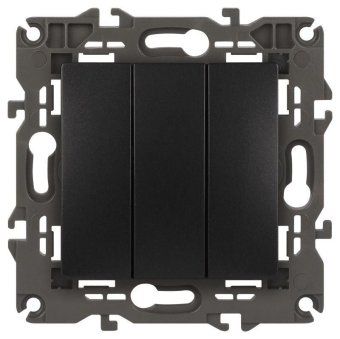 выключатель 3-кл. сп elegance 14-1107-05 10а ip20 250в 10ax механизм антрацит эра б0034254 от магазина Штепсель и батарейка.