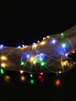 гирлянда светодиодная "разноцветные нити" 10м 100led в виде капель 220в космос kocnl-el150 от магазина Штепсель и батарейка. - фото_3