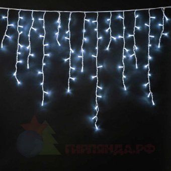гирлянда светодиодная "бахрома" oic080w-c-e-31v 2х0.48м 20 нитей 80led бел. 16/48/40/24см уличная соединяемая до 10шт с контроллером shlights 4690601049773 от магазина Штепсель и батарейка.