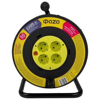 удлинитель на катушке 4х50м с с заземл. crg-04-5000 фаzа 5063822 от магазина Штепсель и батарейка.