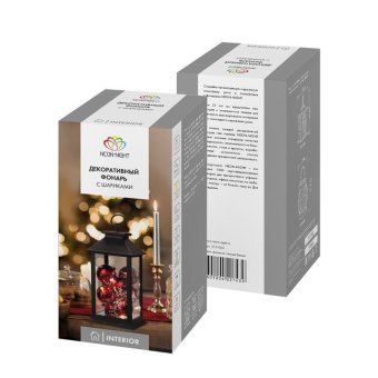 фонарь декоративный 14х14х27см с шариками тепл. бел. корпус черн. neon-night 513-063 от магазина Штепсель и батарейка. - фото_4