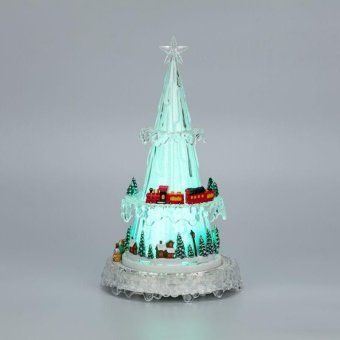 фигура светодиодная "новогодний поезд с мелодией" 30.5см rgb на подставке neon-night 513-025 от магазина Штепсель и батарейка. - фото_3