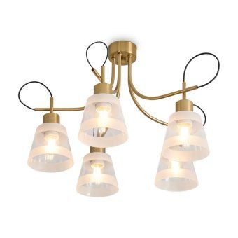 светильник caramel 5х60вт e27 ip20 подвесной freya fr5522pl-05bs от магазина Штепсель и батарейка. - фото_4