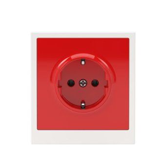 розетка силовая kant 2p+e без шторки красн. сатин dkc 7001033 от магазина Штепсель и батарейка. - фото_6