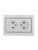 розетка 2-м сп mira 16а ip20 без заземл. с сер. вставкой керамика бел. lezard 701-0215-128 от магазина Штепсель и батарейка. - фото_4