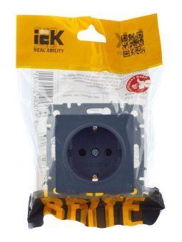 розетка 1-м сп brite рс11-1-0-брм 16а с заземл. без защ. шторки механизм маренго iek br-r11-16-k35 от магазина Штепсель и батарейка. - фото_6