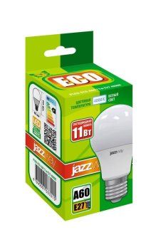 лампа светодиодная pled-eco 11вт a60 грушевидная 4000к нейтр. бел. e27 840лм 220в jazzway 1033215 от магазина Штепсель и батарейка.