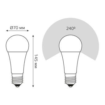 лампа светодиодная elementary 30вт a67 грушевидная 4100к нейтр. бел. e27 2360лм gauss 73229 от магазина Штепсель и батарейка. - фото_7