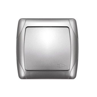 розетка 1-м сп маргарита 16а ip20 с заземл. с крышкой серебр. universal м0029-s от магазина Штепсель и батарейка.