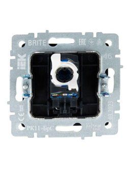 розетка компьютерная сп rj45 кат.6 brite рк11-брс механизм сталь iek br-k10-2-k46 от магазина Штепсель и батарейка. - фото_4