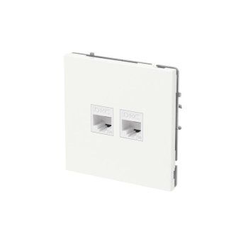 розетка компьютерная 2-м kant rj45 кат.5e без шторки бел. магнолия dkc 7000664 от магазина Штепсель и батарейка. - фото_2