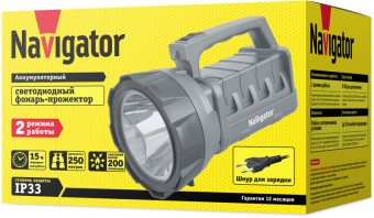 фонарь-прожектор аккумуляторный 71 596 npt-sp14-accu led 3вт 200лм аккум. 3а.ч navigator 71596 от магазина Штепсель и батарейка. - фото_2