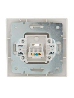 розетка компьютерная 1-м сп mira rj45 16а ip20 со вставкой жемчуж./бел. перламутр. lezard 701-3030-139 от магазина Штепсель и батарейка. - фото_4