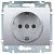 розетка 1-м сп galea life 16а ip20 2p+e с заземл. защ. шторки немецк. стандарт с лицев. панелью механизм алюм. leg 771363 от магазина Штепсель и батарейка.