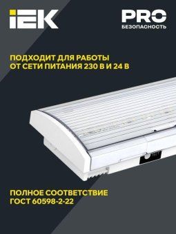 светильник светодиодный дпа 5040-1 ip54 1ч аварийный постоянного действия ni-cd iek ldpa0-5040-1h-k01 от магазина Штепсель и батарейка. - фото_4