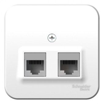 розетка компьютерная 2-м оп blanca rj45 кат.5e с изолир. пластиной бел. se blnia045451 от магазина Штепсель и батарейка. - фото_3