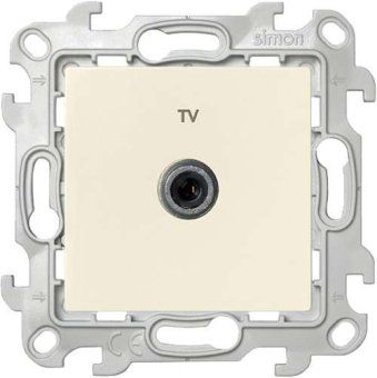 розетка телевизионная одиночная tv сп simon 24 ip20 механизм сл. кость simon 2450477-031 от магазина Штепсель и батарейка.