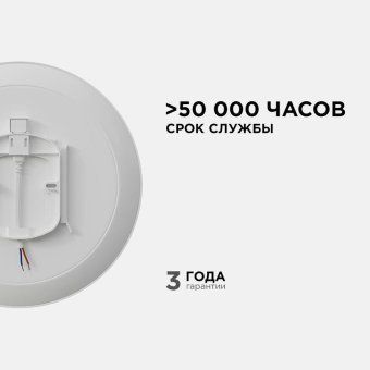 светильник светодиодный spa 20вт 4000к ip54 1600лм 230в 50гц d250х30мм накладной бел. apeyron 18-142 от магазина Штепсель и батарейка. - фото_10