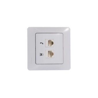 розетка компьютерная + телефонная 2-м сп glossa rj45 + rj11 кат.5e механизм бел. se gsl000185 от магазина Штепсель и батарейка. - фото_7