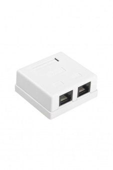 розетка компьютерная 2-м оп sb1-2-8p8c-c5e-wh rj45 (8p8c) кат.5e dual idc hyperline 430234 от магазина Штепсель и батарейка.
