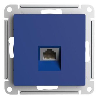 розетка компьютерная atlasdesign rj45 кат.6a механизм аквамарин se atn001186 от магазина Штепсель и батарейка. - фото_3