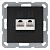 розетка компьютерная 2-м rj45 ip20 кат. 5e механизм антрацит jasmart g6106b от магазина Штепсель и батарейка.