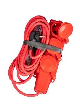 удлинитель на каучуковой колодке 3х5м 16а ip44 250в 4квт каучук кг 3х2.5 красн. ухз16 россия космос yksm5m-3g(16a)kg-r от магазина Штепсель и батарейка.