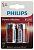 элемент питания алкалиновый c/lr14 1.5в power (блист. 2шт) philips б0062687 от магазина Штепсель и батарейка.