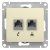розетка компьютерная + телефонная 2-м сп glossa rj45 + rj11 кат.5e механизм беж. se gsl000285 от магазина Штепсель и батарейка.